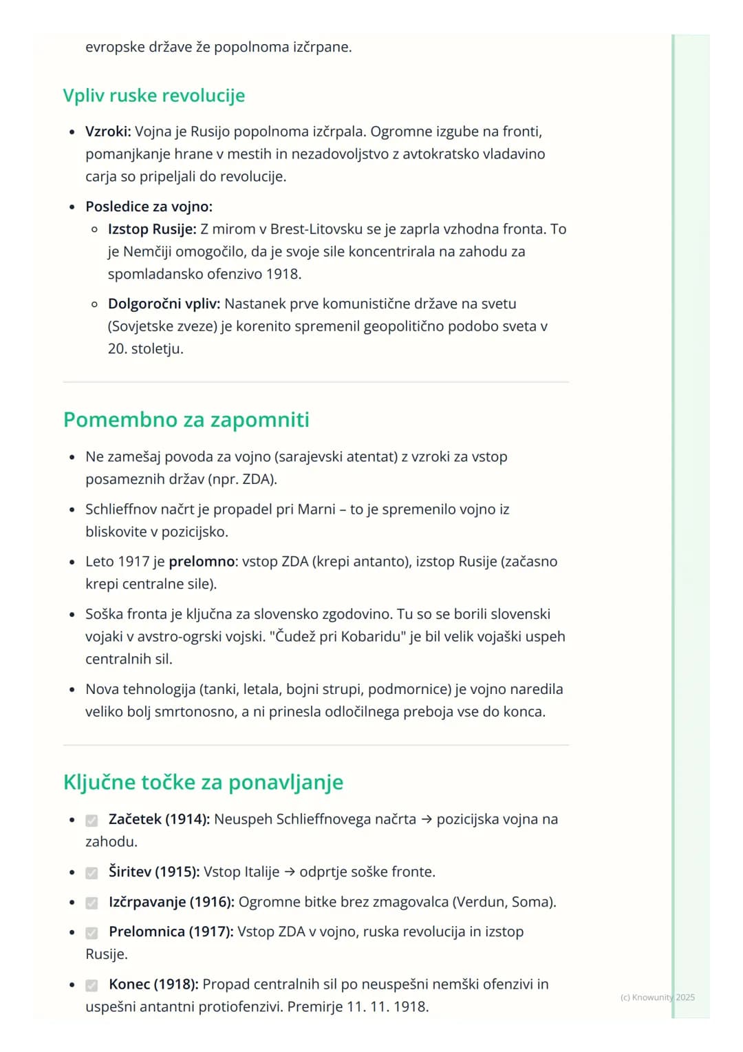 # Potek vojne

Splošni pregled poteka vojne

Prva svetovna vojna se je začela kot hitra, "bliskovita" vojna (nem. Blitzkrieg),
a se je hitro