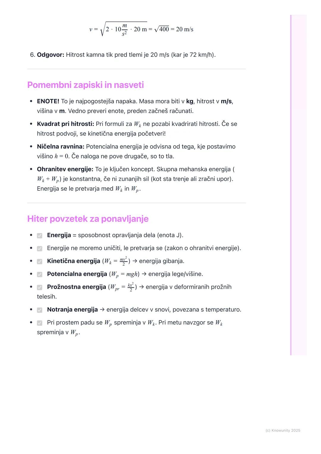 # Energija in njene oblike

Uvod v energijo

Energija je ena od osnovnih fizikalnih količin. V bistvu je to sposobnost telesa,
da opravlja d