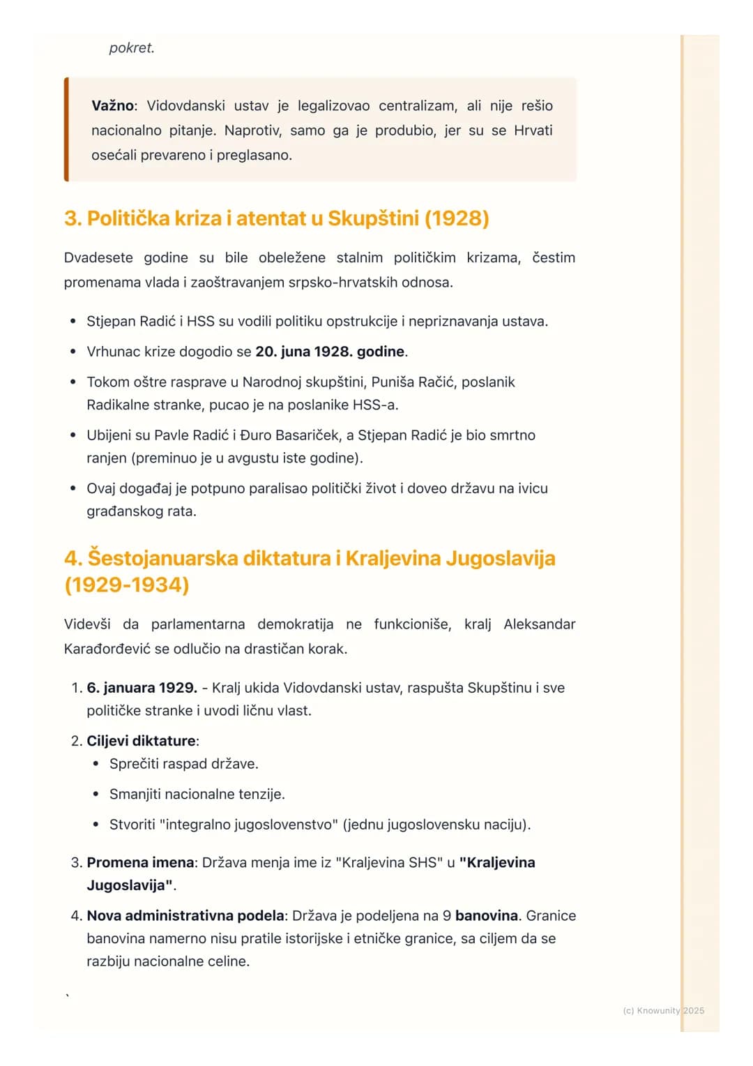 # Unutrašnja politika i
nacionalno pitanje

Uvod u unutrašnju politiku Kraljevine
Jugoslavije

Nakon Prvog svetskog rata, stvorena je Kralje