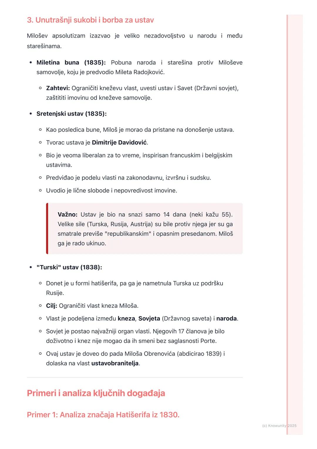 # Stvaranje autonomne
Kneževine Srbije

Uvod u period autonomije

Posle Drugog srpskog ustanka (1815), Srbija ne dobija odmah nezavisnost, v