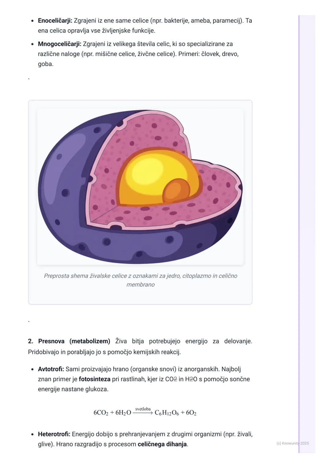 # Značilnosti živih bitij

Uvod v značilnosti živih bitij

Biologija je veda o življenju. Ampak kaj točno je "življenje"? Da bi nekaj oprede