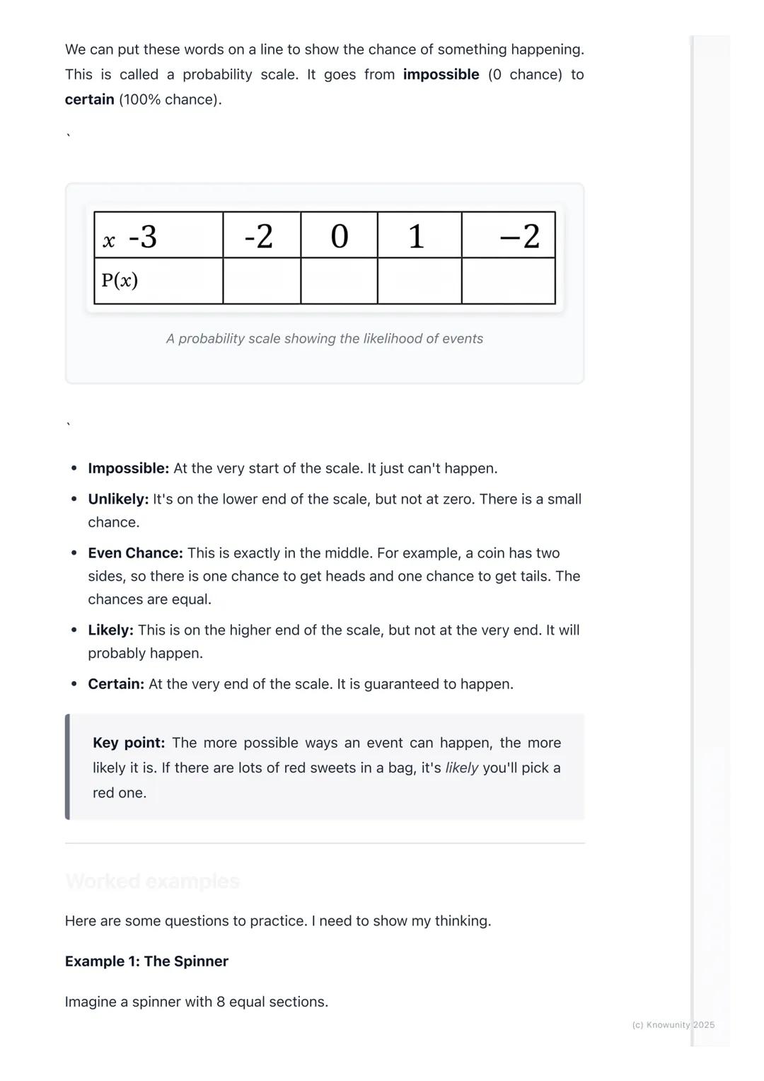 # Probability

What is probability?

Probability is a part of maths that is all about chance. It helps us figure out
how likely it is that s