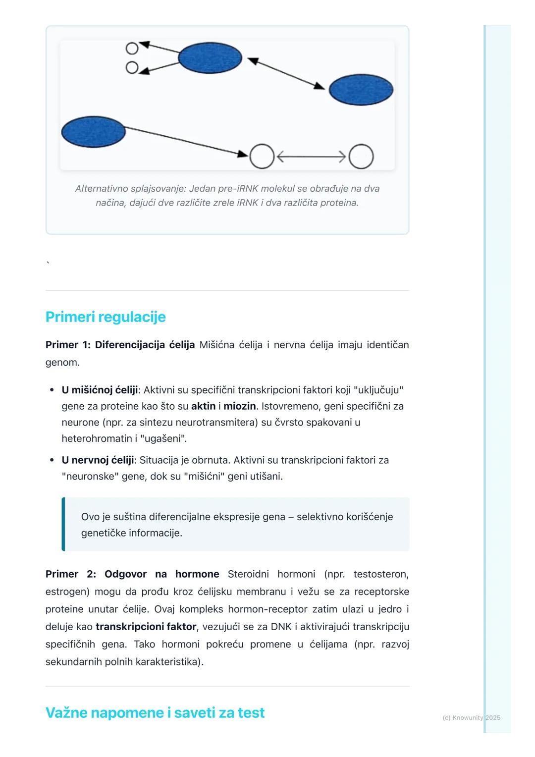 # Regulacija ekspresije gena

Uvod i značaj regulacije

Sve ćelije u jednom višećelijskom organizmu (npr. u našem telu) imaju potpuno
istu D