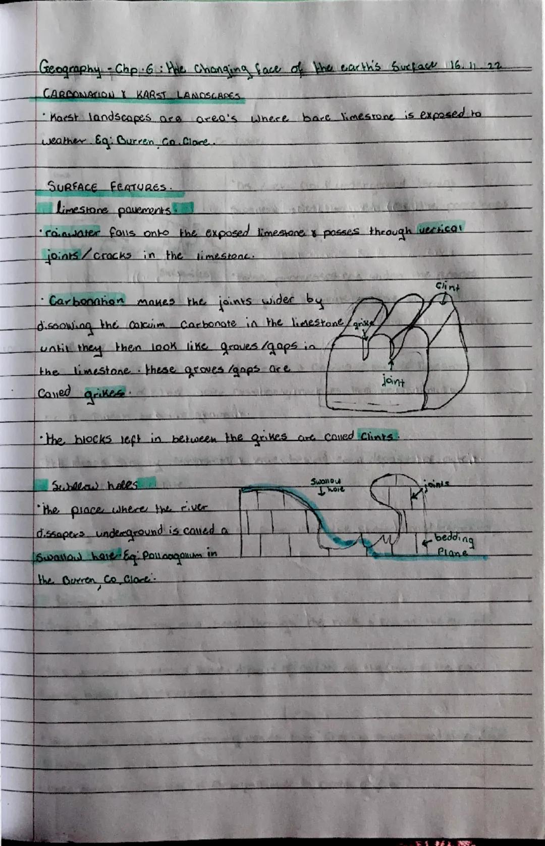Geography-Chp. 6: the Changing face of the earth's surface 14.11.22

WEATHERING

*   weathering is the breaking down of rocks & soil that ar