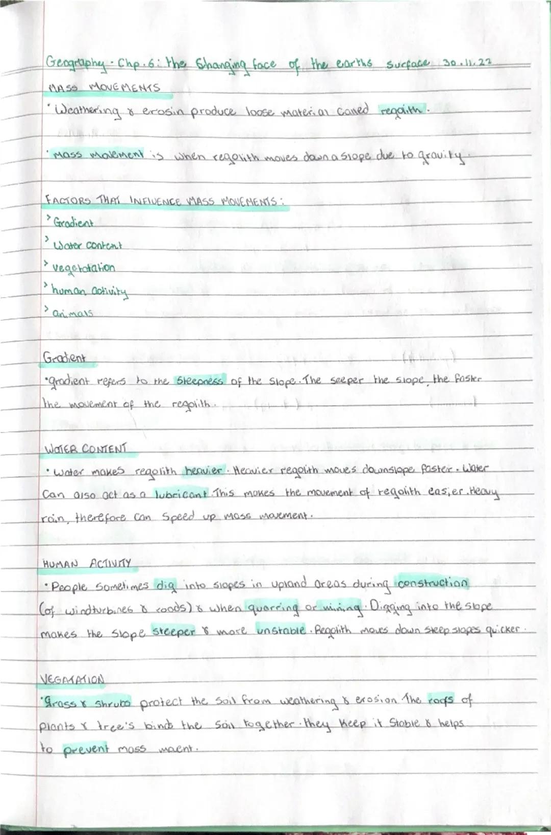 Geography-Chp. 6: the Changing face of the earth's surface 14.11.22

WEATHERING

*   weathering is the breaking down of rocks & soil that ar