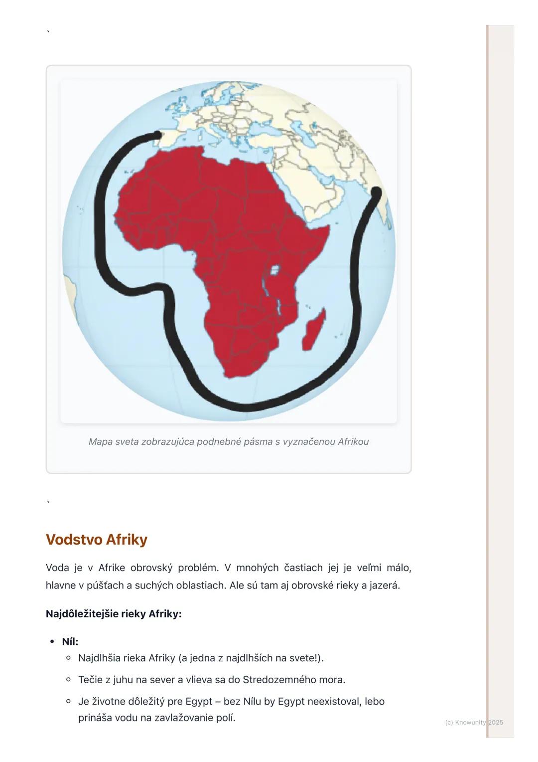 # Podnebie a vodstvo Afriky

Prehľad a úvod

Ahojte! Dnes si ideme zopakovať podnebie a vodstvo Afriky. Je to super
dôležitá téma, lebo Afri