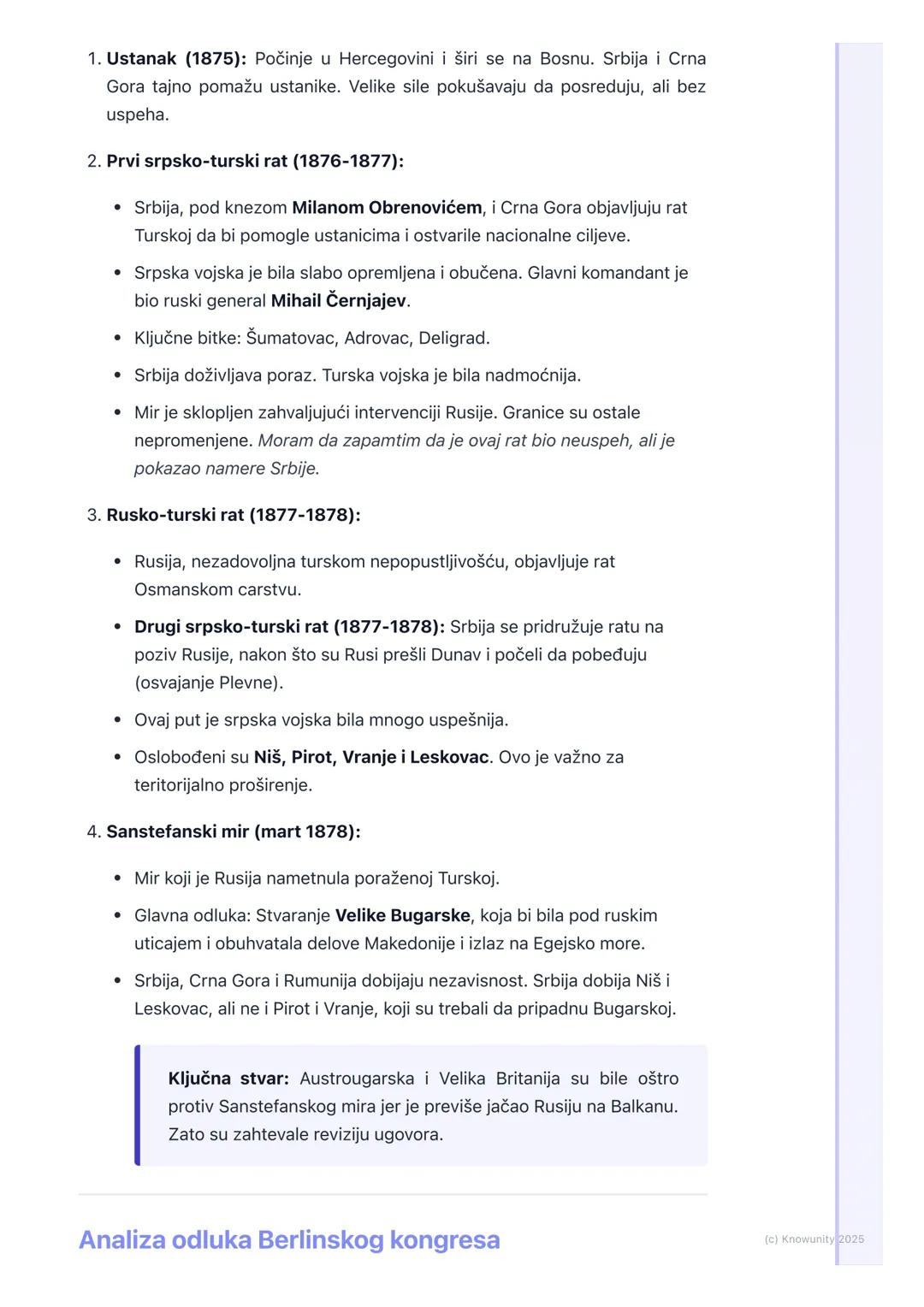 # Velika istočna kriza i Berlinski
kongres

Uvod u Veliku istočnu krizu

Velika istočna kriza (1875-1878) je bio period velikih nemira i rat