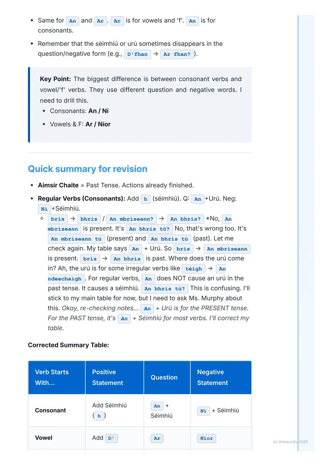 # An Aimsir Chaite (Past Tense)

An introduction to the past tense (An Aimsir Chaite)

An Aimsir Chaite is the past tense in Irish. I use it