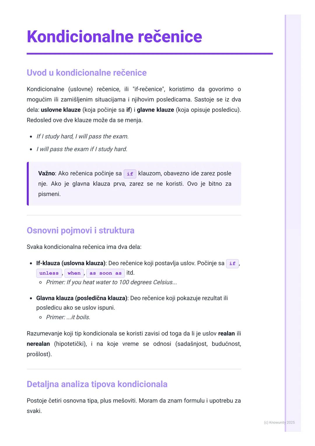 # Kondicionalne rečenice

Uvod u kondicionalne rečenice

Kondicionalne (uslovne) rečenice, ili "if-rečenice", koristimo da govorimo o
mogući