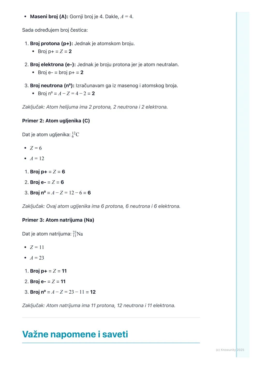 # Atom i njegove sastavne
čestice

## Uvod u građu atoma

Sve supstance oko nas, kao što su voda, vazduh, drvo, metal, sastoje se od
atoma. 