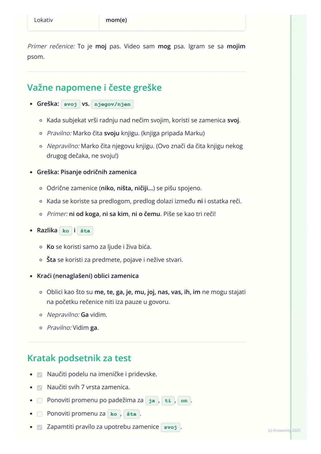 # Zamenice

## Šta su zamenice?

Zamenice su promenljiva vrsta reči. One zamenjuju imenice, prideve i
brojeve. Zato se i zovu "zamenice". Ko