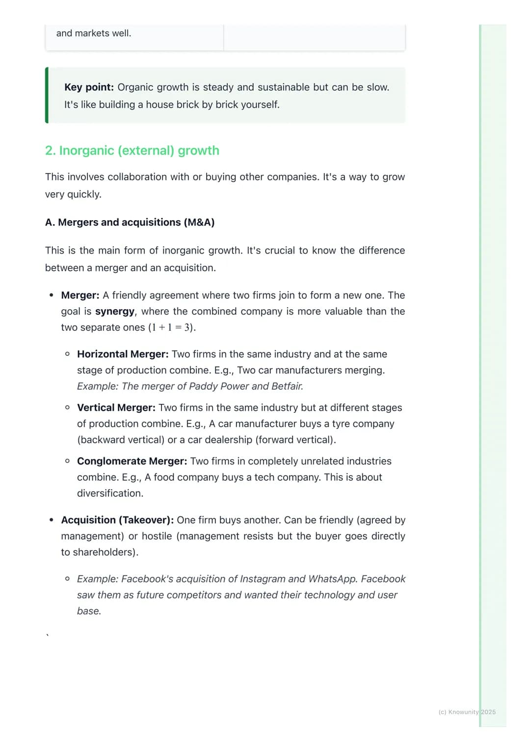 # Growth Strategies

Introduction to growth strategies

All businesses aim to grow over time to increase profits, market share, and
ensure l