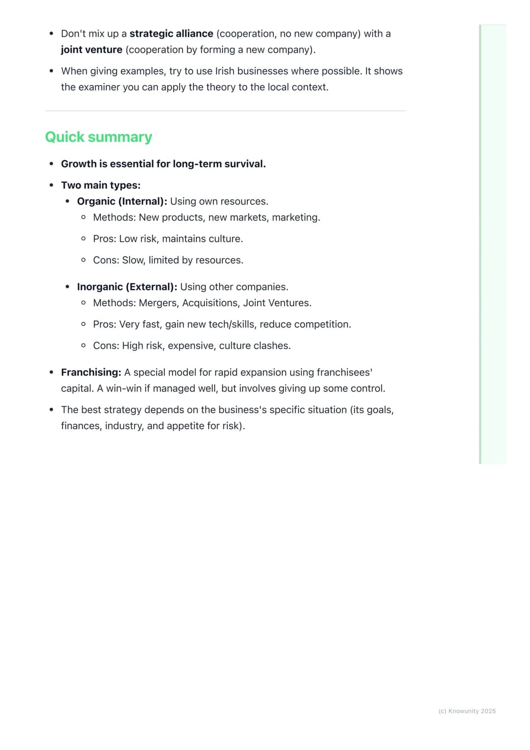 # Growth Strategies

Introduction to growth strategies

All businesses aim to grow over time to increase profits, market share, and
ensure l