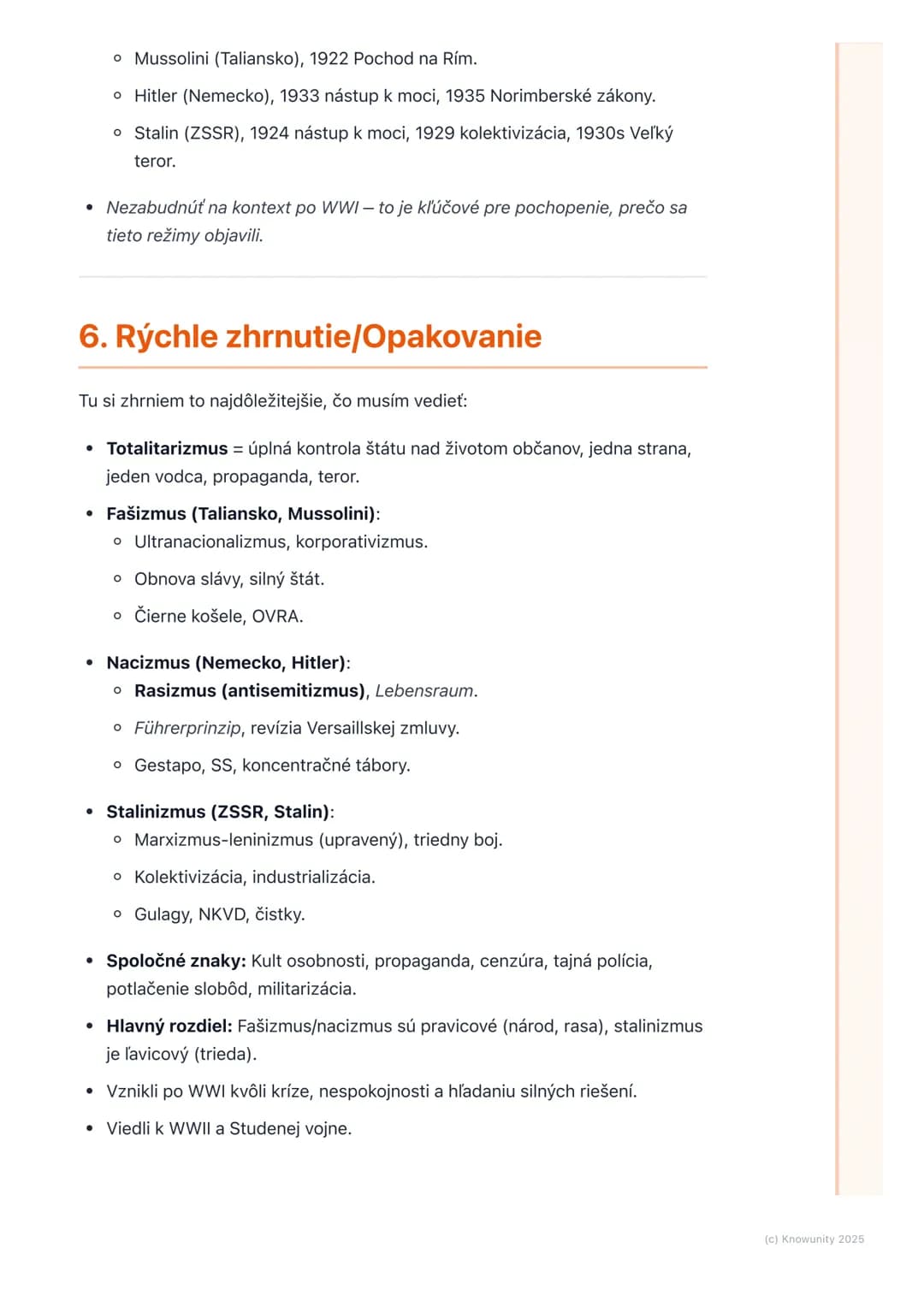# Vzostup totalitných režimov
(fašizmus, nacizmus,
komunizmus v ZSSR)

1. Prehľad vzostupu totalitných režimov

Po prvej svetovej vojne sa s