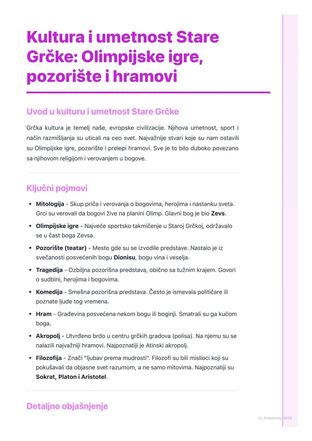 # Kultura i umetnost Stare
Grčke: Olimpijske igre,
pozorište i hramovi

Uvod u kulturu i umetnost Stare Grčke

Grčka kultura je temelj naše,