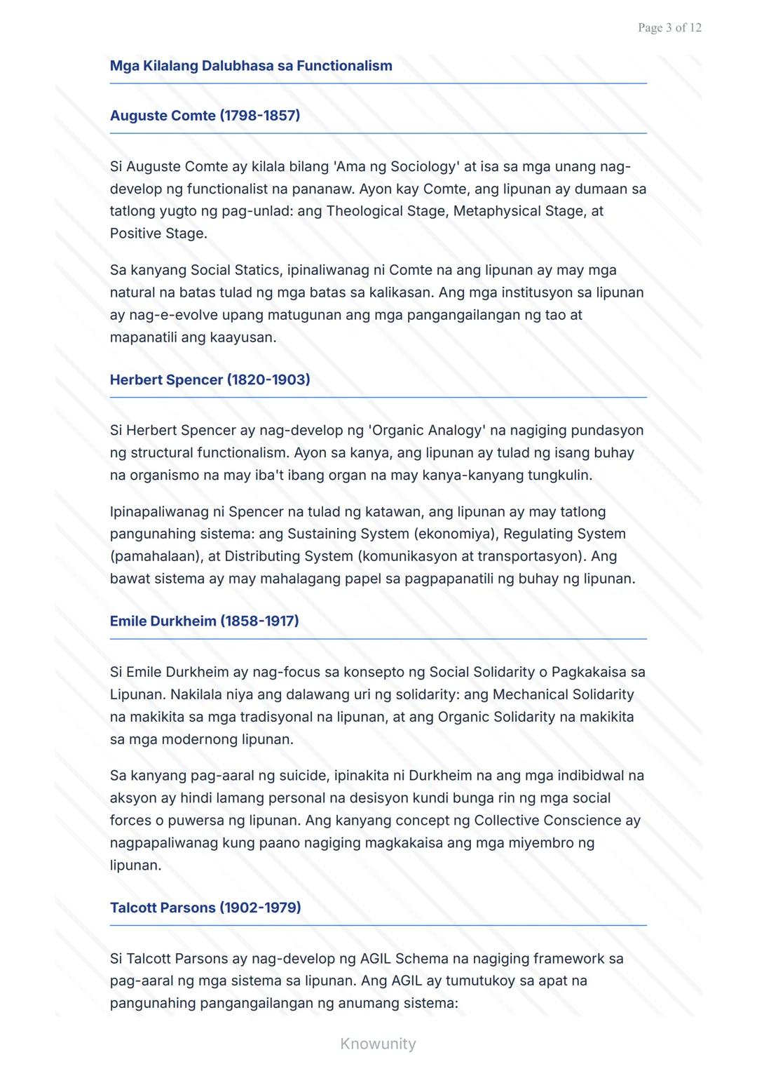 Teoryang Functionalism sa Agham Panlipunan
Pag-aaral ng mga pangunahing kaisipan ng Functionalism
sa lipunan
Mga Layuning Pang-edukasyon
Mai