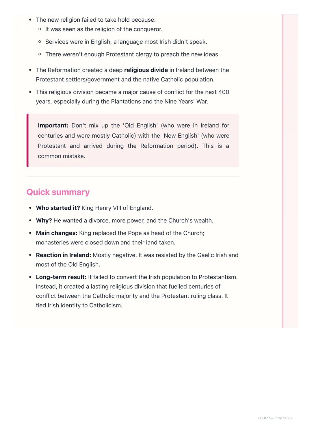 # The Reformation in Ireland

The Reformation comes to Ireland

The Reformation was a major religious movement in Europe in the 16th
century