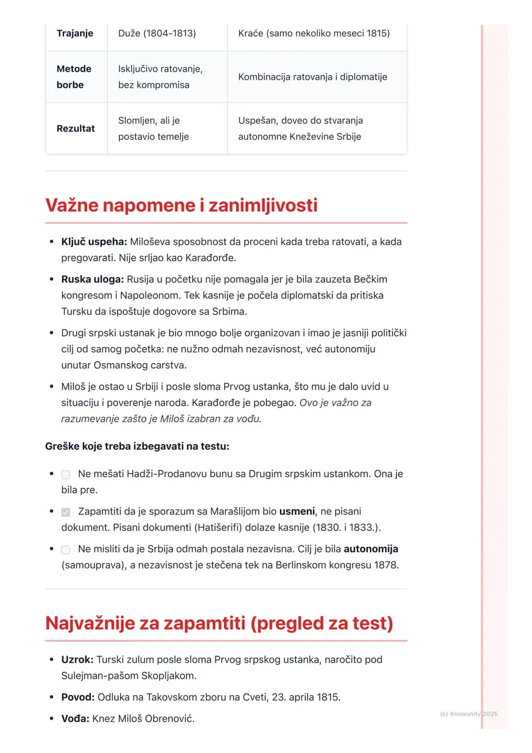 # Drugi srpski ustanak

## Uvod i uzroci ustanka

Posle sloma Prvog srpskog ustanka 1813. godine, stanje u Srbiji je bilo jako
teško. Turci 