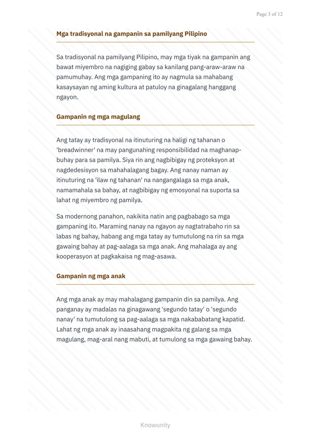 # Pagpapahalaga sa Kultura at Tradisyon: Kahalagahan ng Pamilyang Pilipino

Pag-aaral sa mahahalagang papel ng pamilya sa kultura ng Pilipin