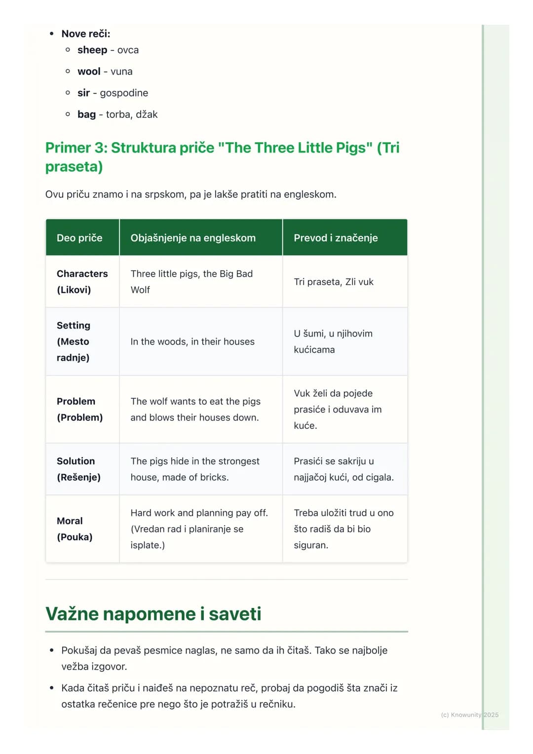 # Pesme i priče

## Uvod: Zašto učimo pesme i priče?

Učenje pesama, brojalica i kratkih priča na engleskom je super način da se
lakše nauči