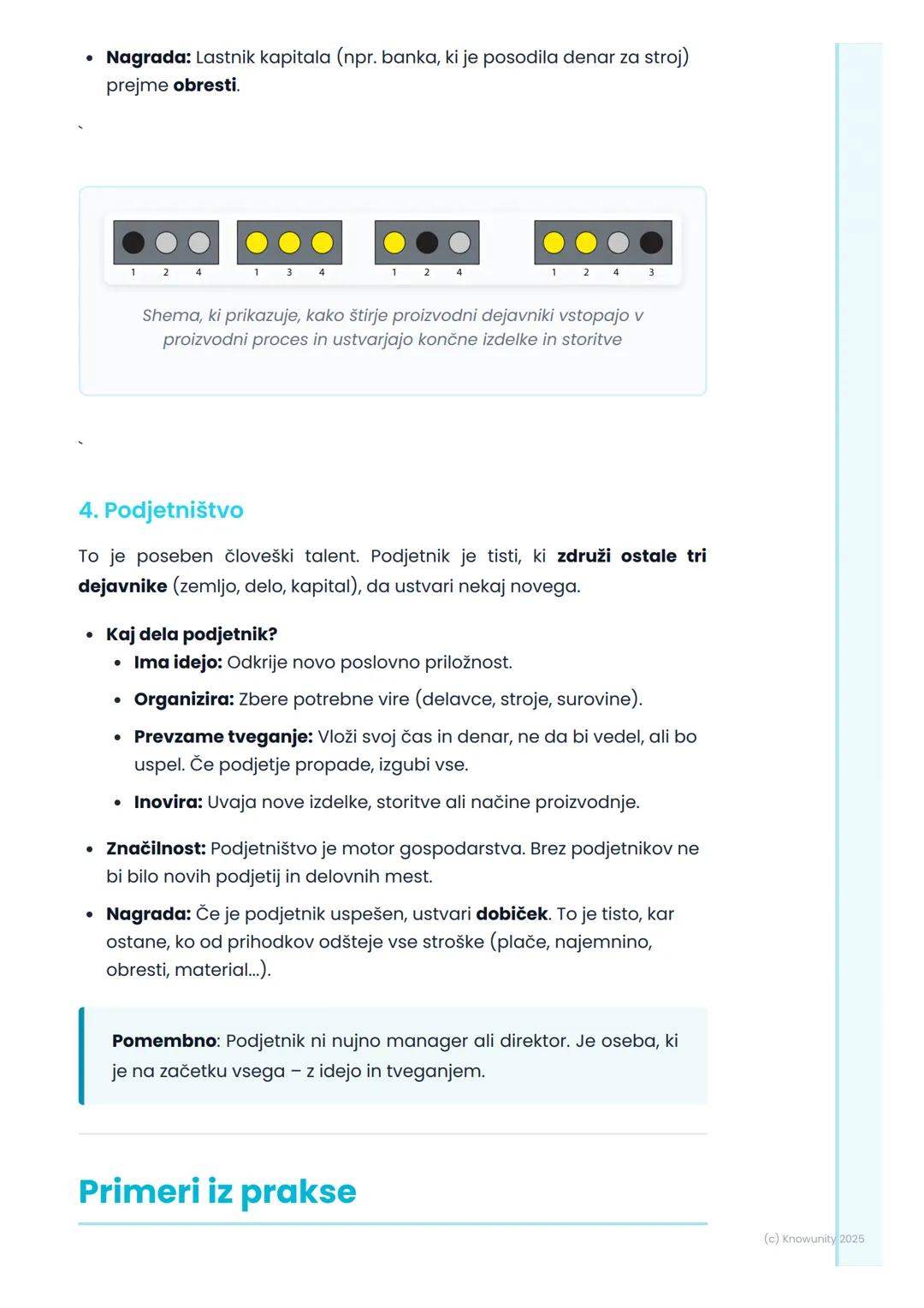 # Proizvodni dejavniki

## Uvod v proizvodne dejavnike

Proizvodni dejavniki so osnovni gradniki, ki jih podjetja potrebujejo, da
lahko kark