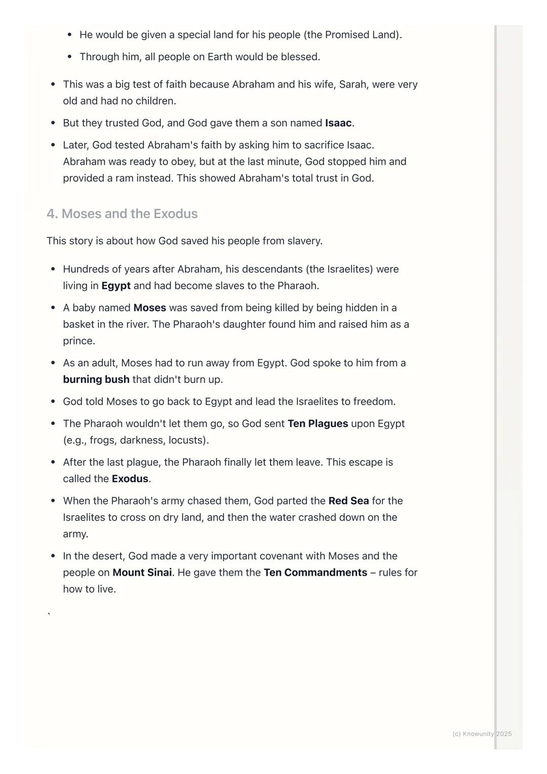 # Key Old Testament Stories

What is the Old Testament?

The Old Testament is the first big part of the Bible. It's a collection of books
wr
