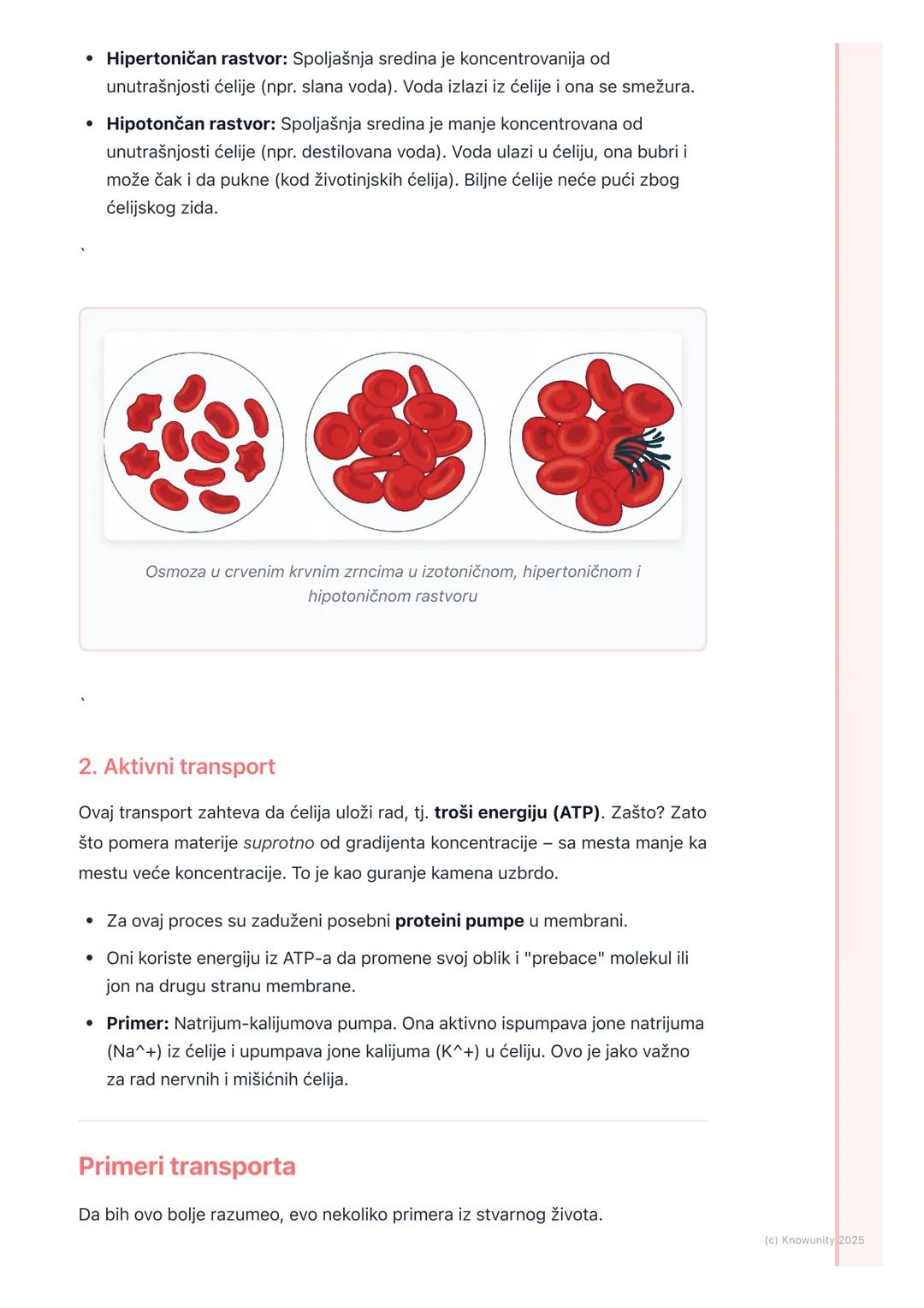 # Transport materija kroz
ćelijsku membranu

Uvod u transport kroz membranu

Ćelijska membrana je kao čuvar na kapiji ćelije. Ona odlučuje š
