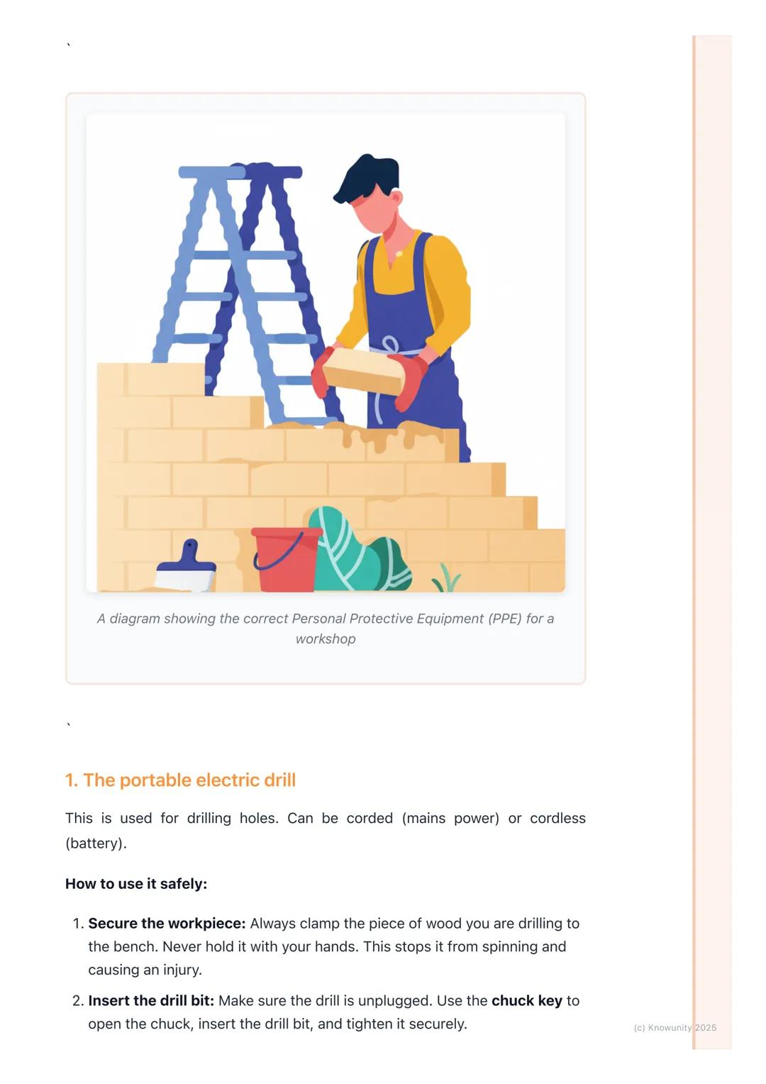 # Safe Use of Basic Power Tools

General safety rules for power tools

This is about using power tools like drills and sanders safely in the