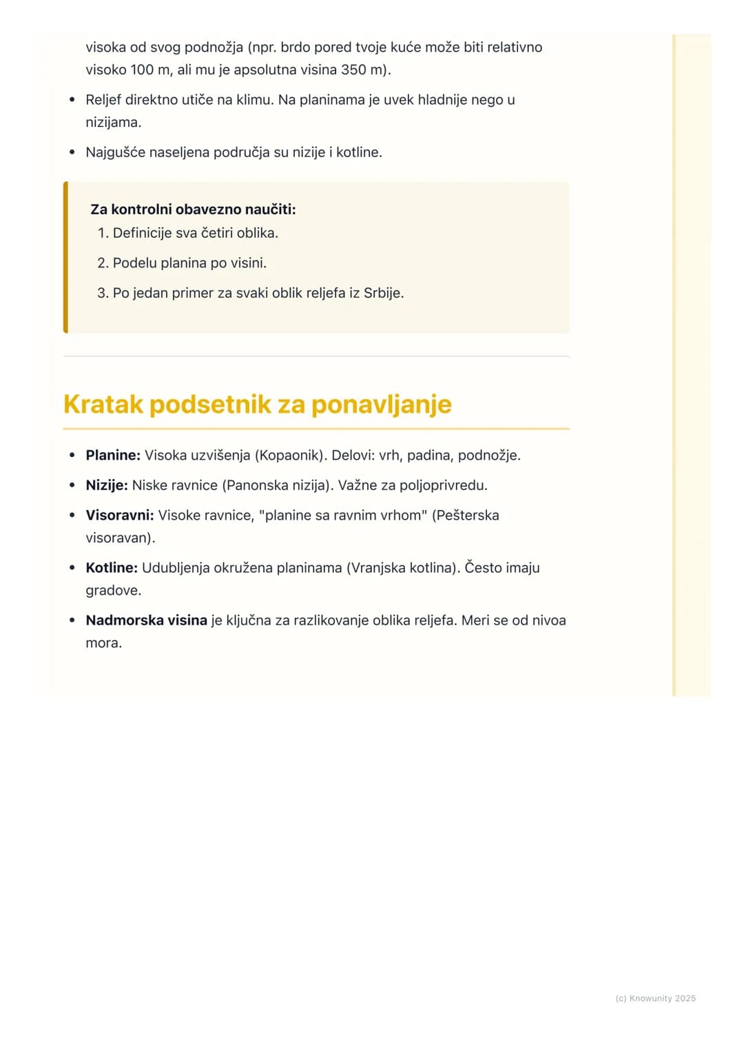 # Osnovni oblici reljefa

Uvod u osnovne oblike reljefa

Reljef predstavlja sve neravnine na Zemljinoj površini. To su sva uzvišenja i
udubl