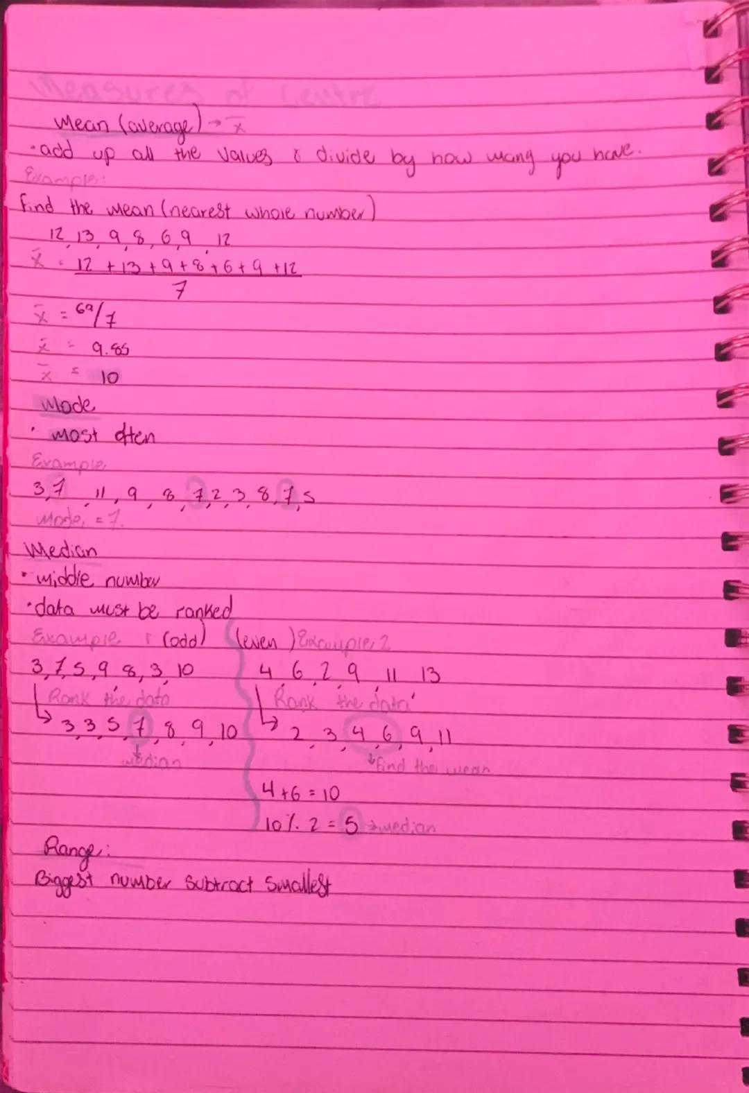 Statistics:
types of graphs:
bar chart
•bars/rectangles (even)
ordingl
order lock no order that Cover)
nominal
gaps (even)
• discrete numeri