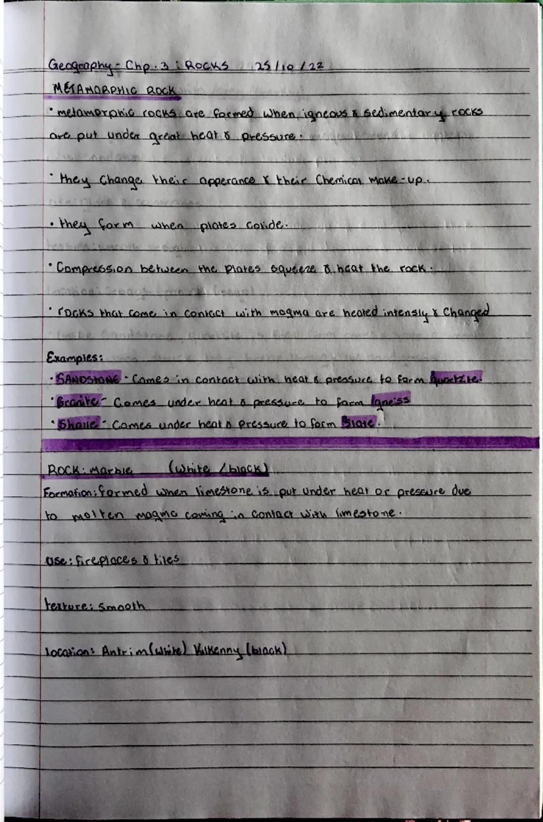 Geography-Chp3: Rocks 17/10/22
Rocks
•Rocks are Compossed of many different minerals.
• The minerals are heald together by natural Cement.
R