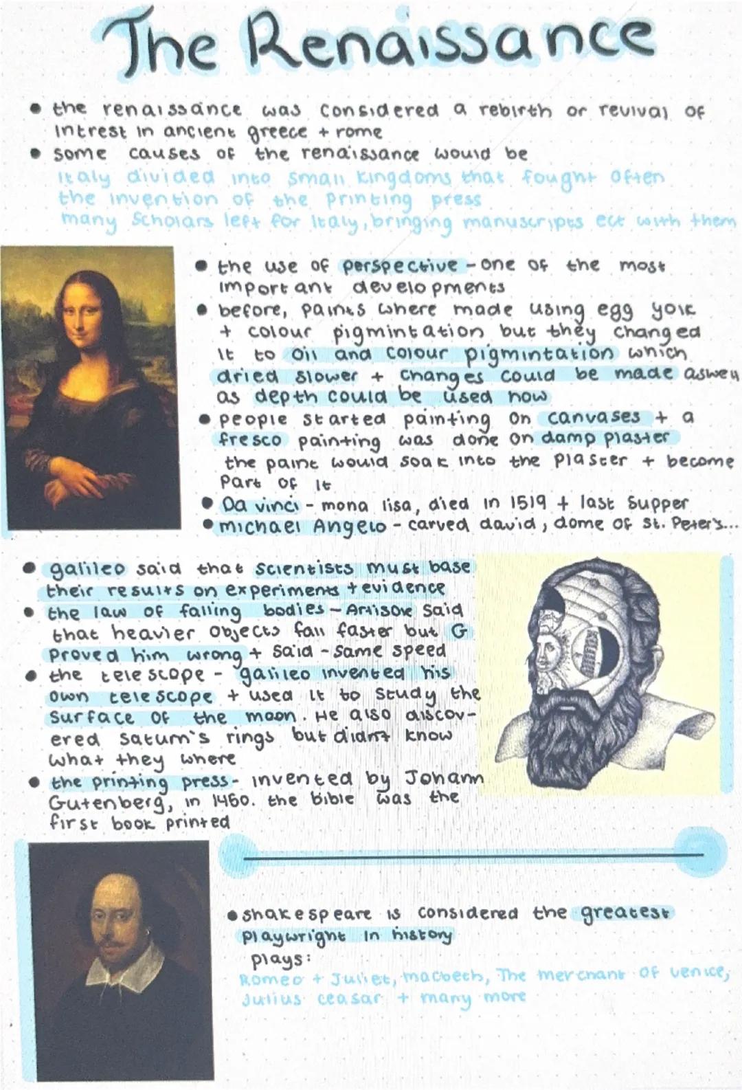 # The Renaissance

• the renaissance was considered a rebirth or revival of
Intrest in ancient greece + rome
• some causes of the renaissanc
