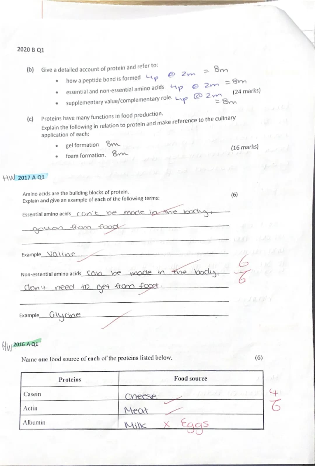 Protein Test
CONVECTION

Protein Exam Questions
Name: Emily Jane kelly
Higher Level
2024 A Q1
In relation to protein, explain deamination.
E