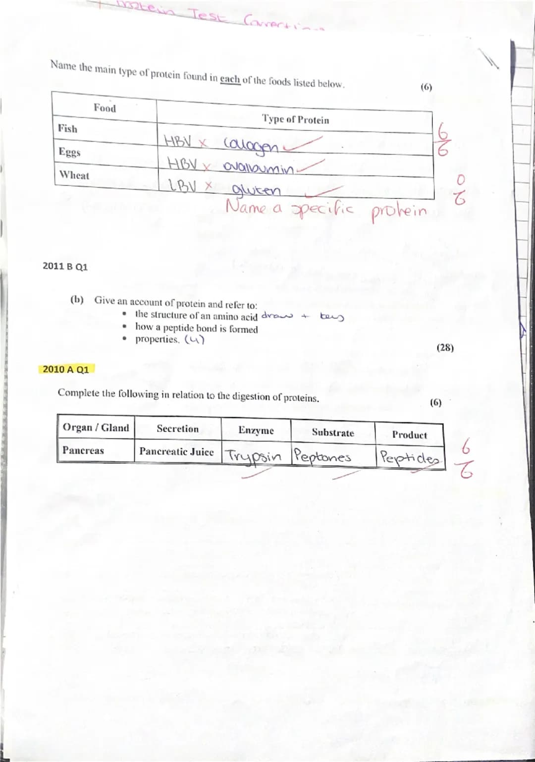 Protein Test
CONVECTION

Protein Exam Questions
Name: Emily Jane kelly
Higher Level
2024 A Q1
In relation to protein, explain deamination.
E