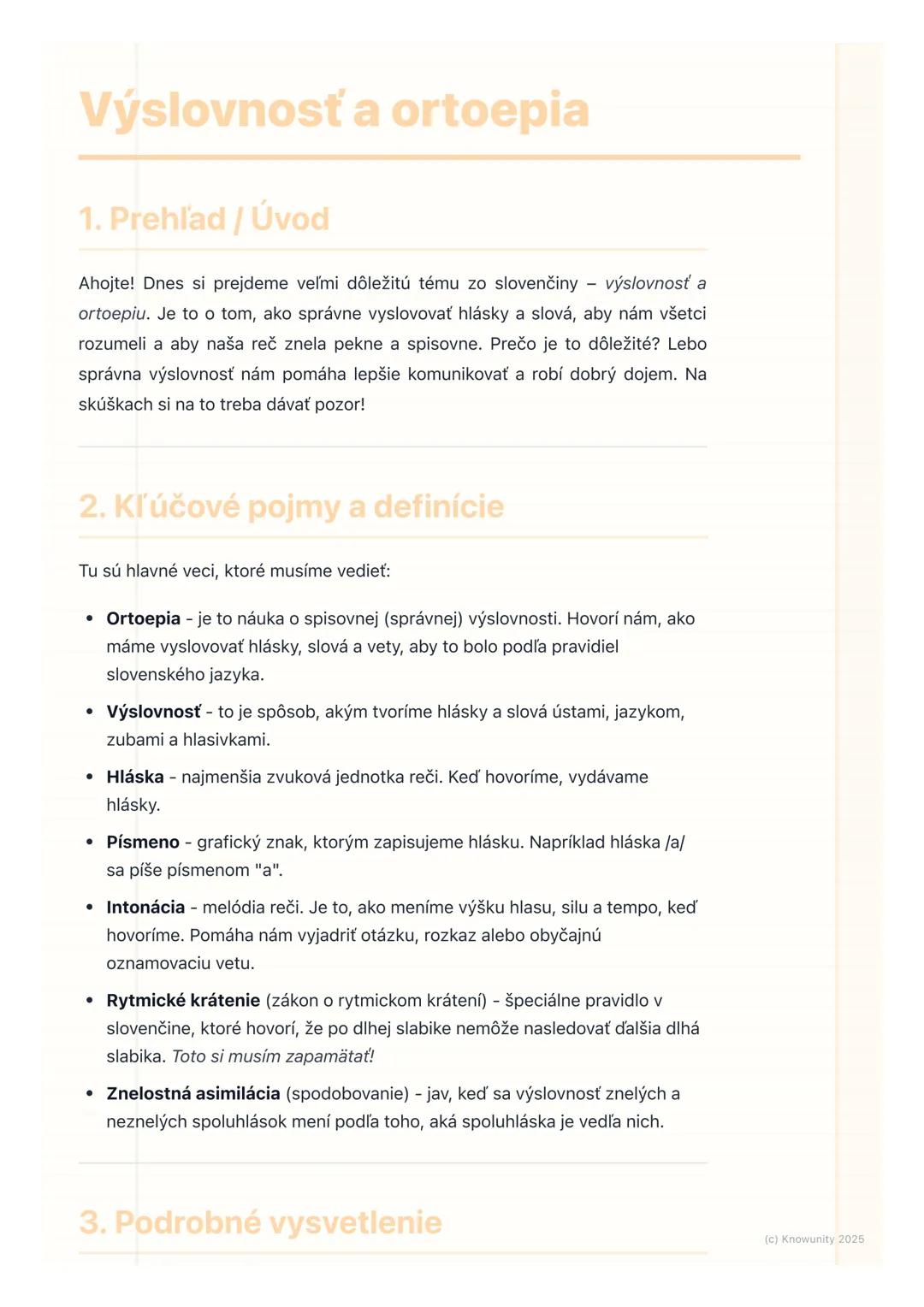 # Výslovnosť a ortoepia

1. Prehľad / Úvod

Ahojte! Dnes si prejdeme veľmi dôležitú tému zo slovenčiny výslovnosť a
ortoepiu. Je to o tom, a