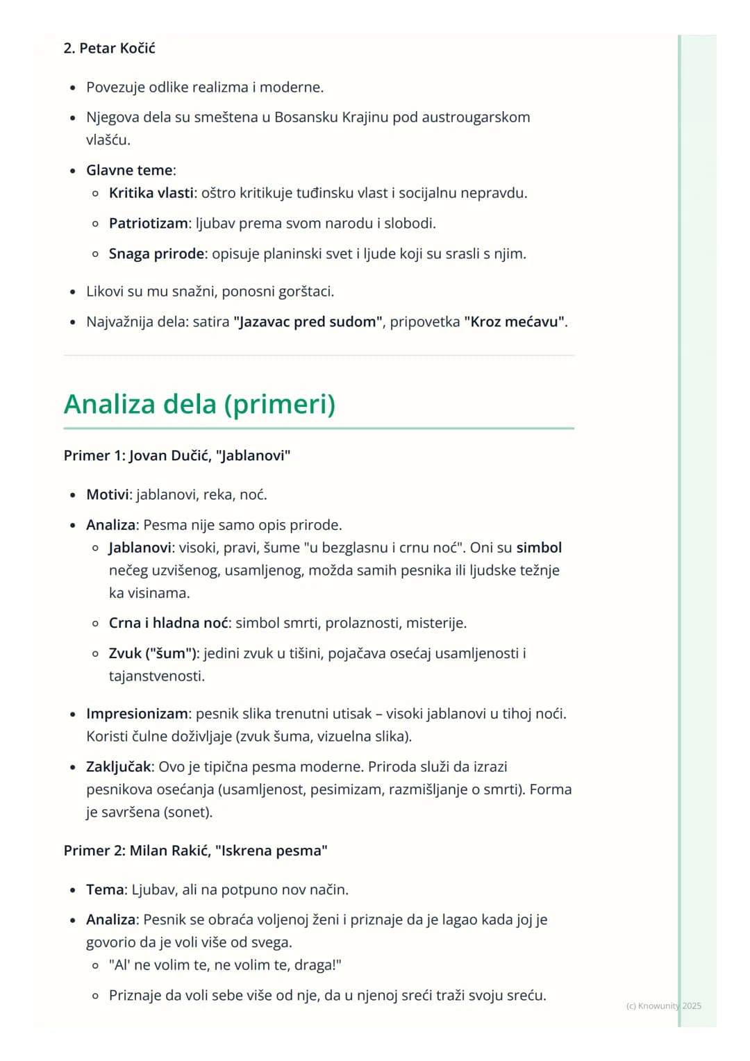 # Počeci moderne u srpskoj
književnosti

## Uvod u početke moderne

Moderna u srpskoj književnosti se javlja krajem 19. i početkom 20. veka,