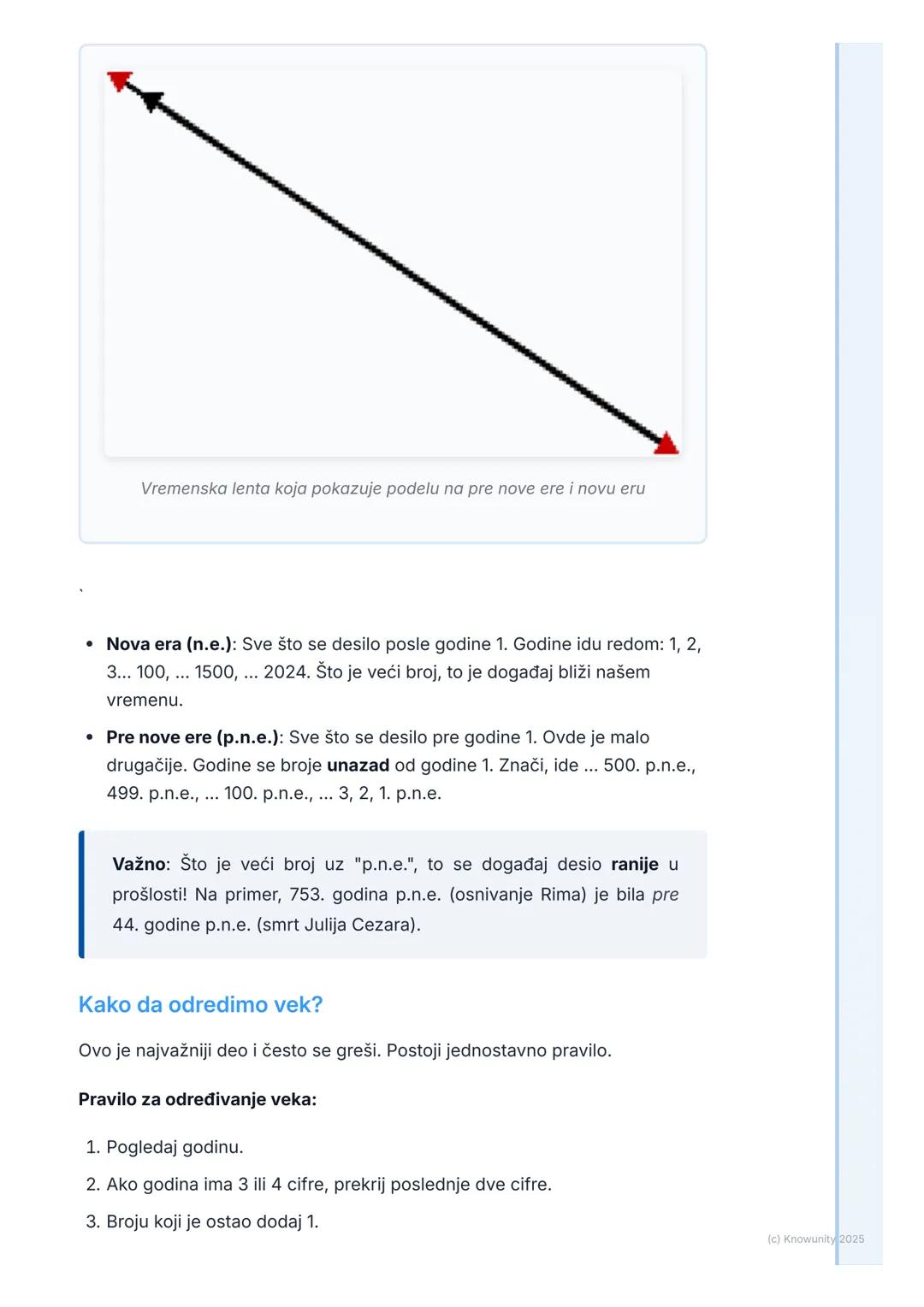 # Vreme u istoriji: Vekovi,
milenijumi, pre nove ere i nove
ere

Uvod u merenje vremena u istoriji

Istorija proučava prošlost, a to je jako