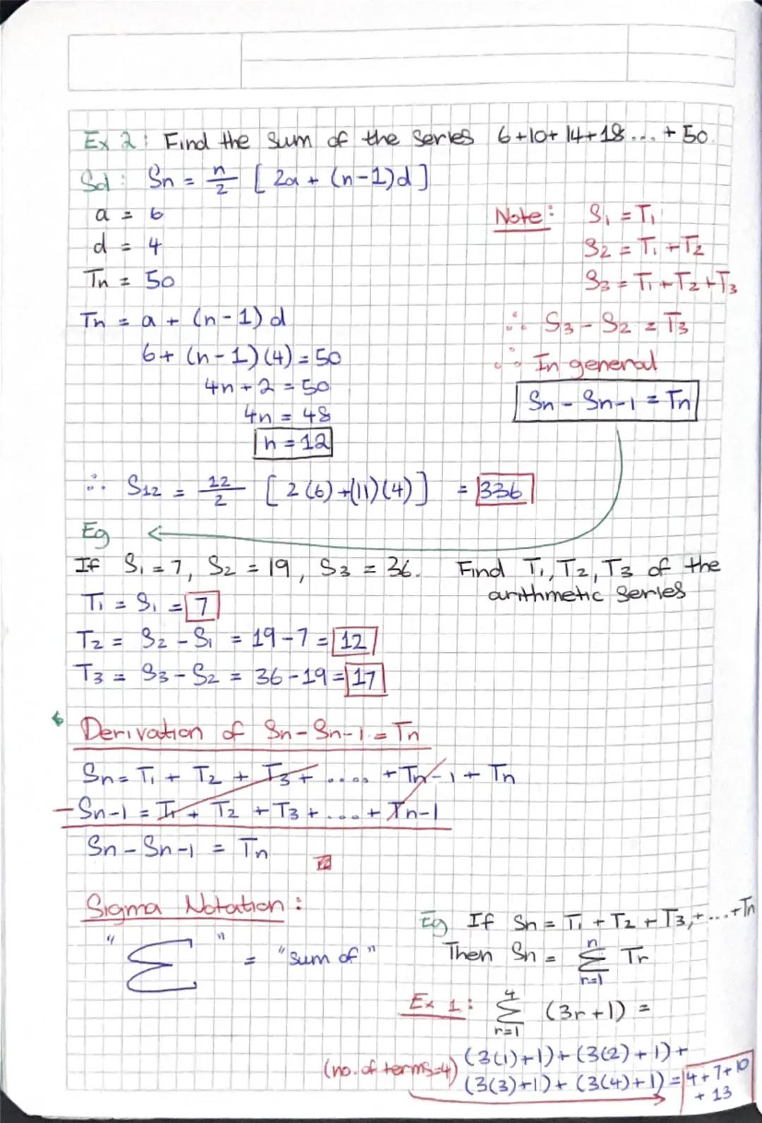 Seqs + Series: Arithmetic Seas

Anithmetic Sequence each term changes a fixed amount
(Linear)

Eg 3, 7, 11, 15..
3,1,-1,-3
n, n+1, n+ 2 ...
