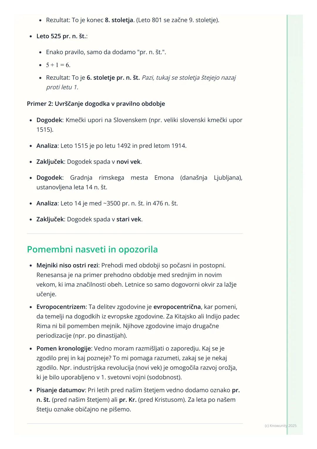 # Časovna obdobja in
kronologija

Uvod v časovna obdobja in kronologijo

Za lažje razumevanje zgodovine jo zgodovinarji delijo na krajša čas