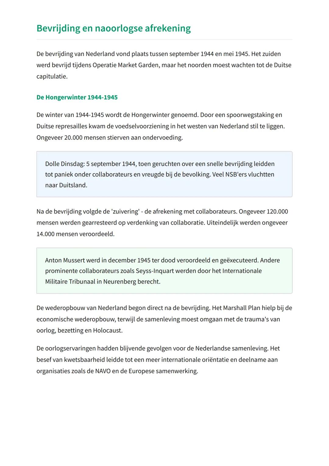 Nederland in de Tweede Wereldoorlog:
bezetting en verzet
De Duitse bezetting van Nederland en het Nederlandse verzet 1940-1945
Geschiedenis 