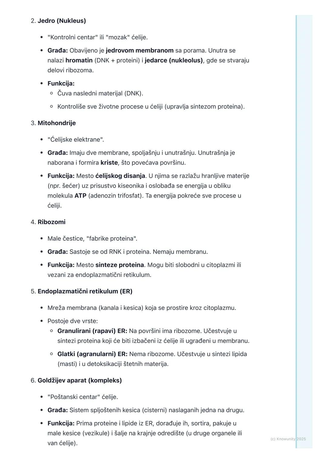 # Građa eukariotske ćelije

Građa eukariotske ćelije

Eukariotske ćelije su složenije od prokariotskih. One imaju pravo, membranom
odvojeno 