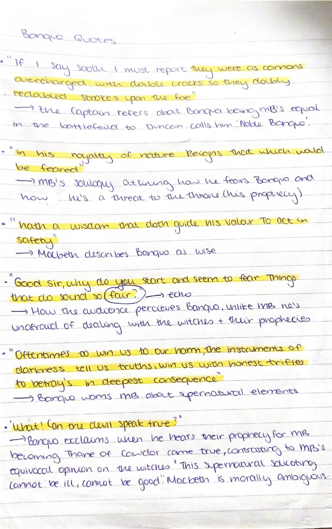 Banquo Quotes

• "IF I
say sooth I must report they were as comons
overcharged with dable cracks so they doubly.
redabled Strokes upon the f