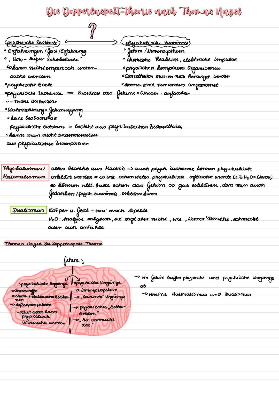 Die Dopperlaspekt-theorie nach Thomas Nagel

(psychische Zustände <
*   Erfarningen / Gust/Erfarming
*   Wow-super Schokolade

?

Lokan nich