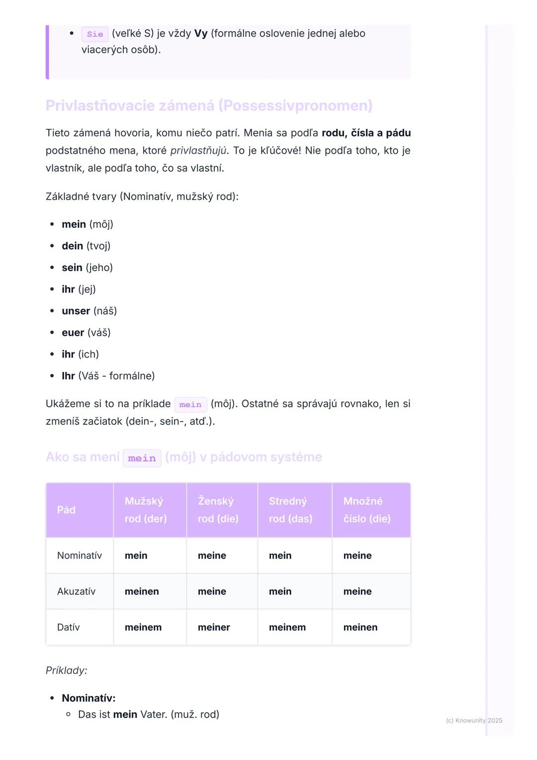 # Osobné a privlastňovacie
# zámená

## 1. Prehľad

Ahojte! Dnes si zopakujeme veľmi dôležitú tému z nemčiny - osobné a
privlastňovacie záme