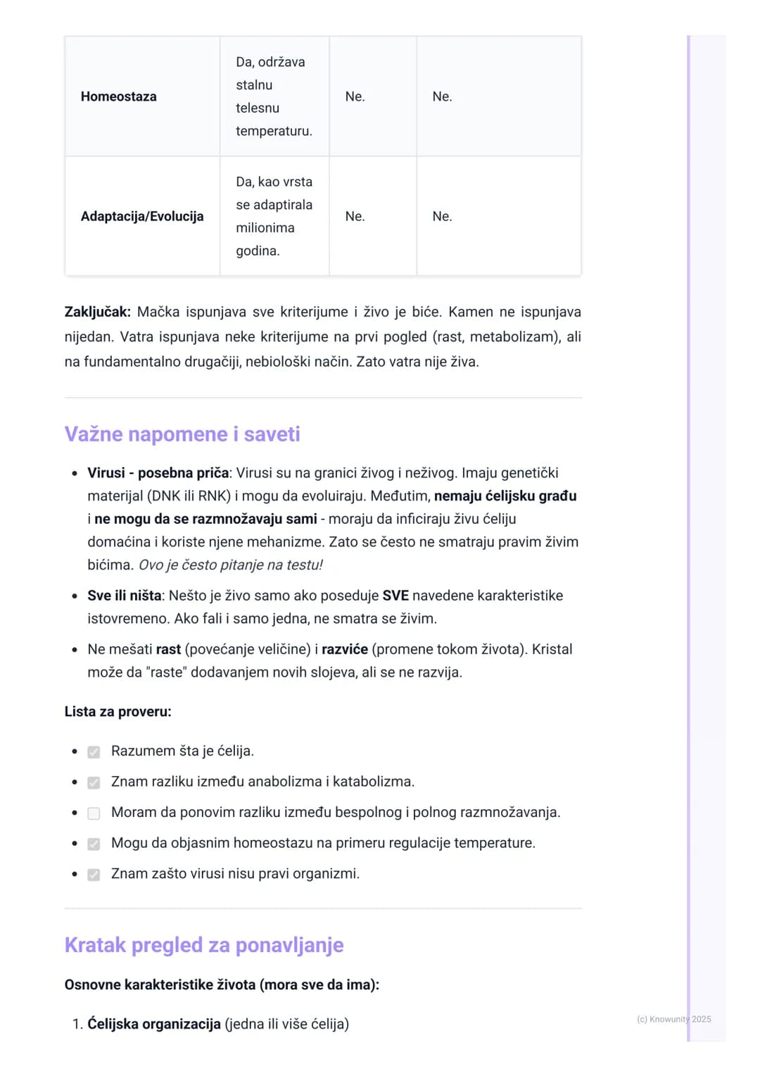 # Karakteristike živih bića

Uvod u karakteristike živih bića

Sva živa bića, od najmanje bakterije do najvećeg plavog kita, dele neke osnov