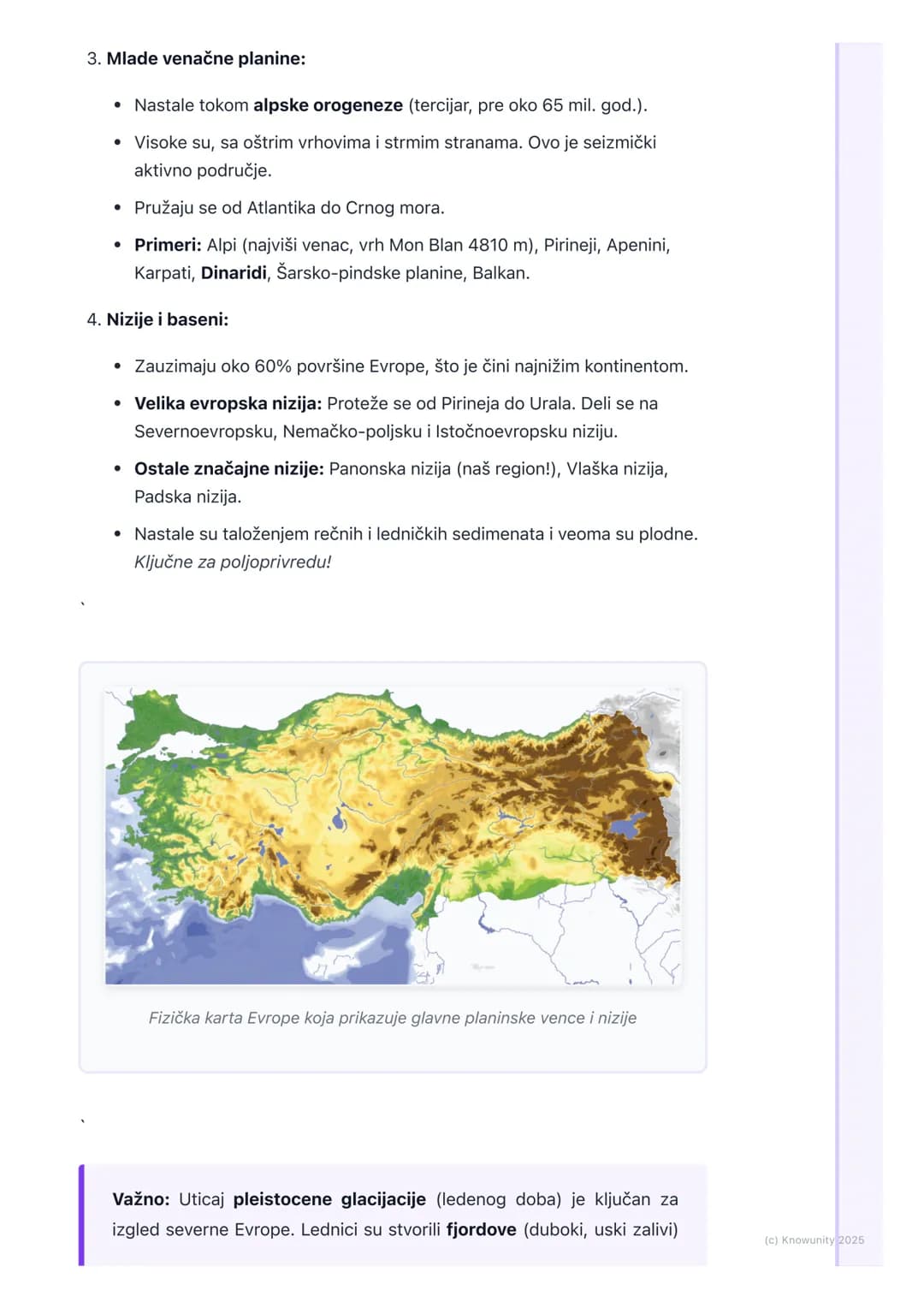 # Fizičko-geografske odlike
Evrope

Uvodni pregled fizičko-geografskih odlika

Evropa je, iako drugi najmanji kontinent, izuzetno geografski