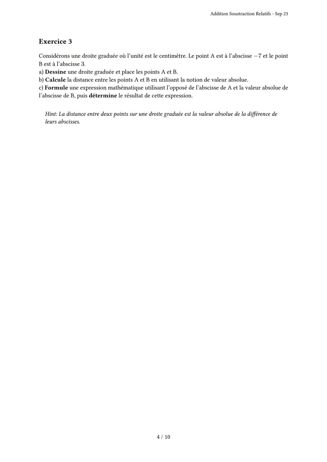 # Addition Soustraction Relatifs

Généré par Knowunity.fr - Sep 23

Description: Cet examen couvre l'addition et la soustraction des nombres