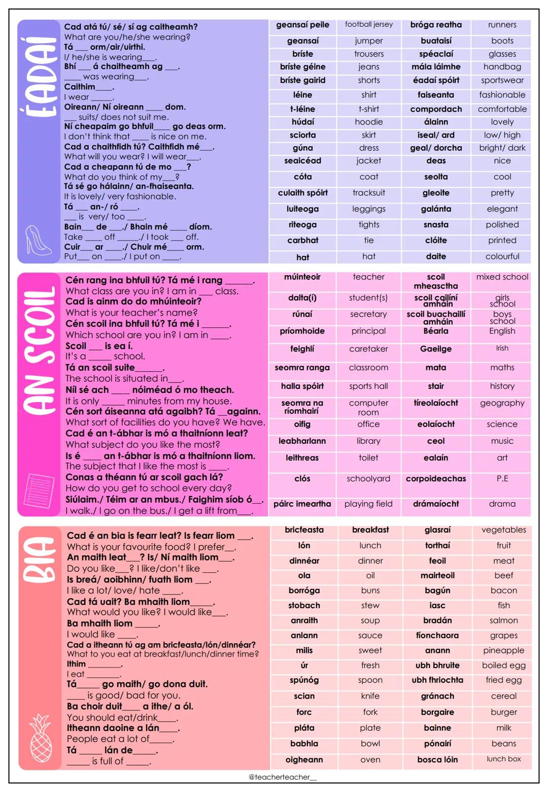 # GAELIGE
reference
# OFFICE
GRAMADACH
BRIATHRA
OIFIG NA
GAEILGE OIFIG NA
GAEILGE
STRUCTUR ABAIRTE
BDRA CEISTEANNA
Cathain?
When?
Cén t-am