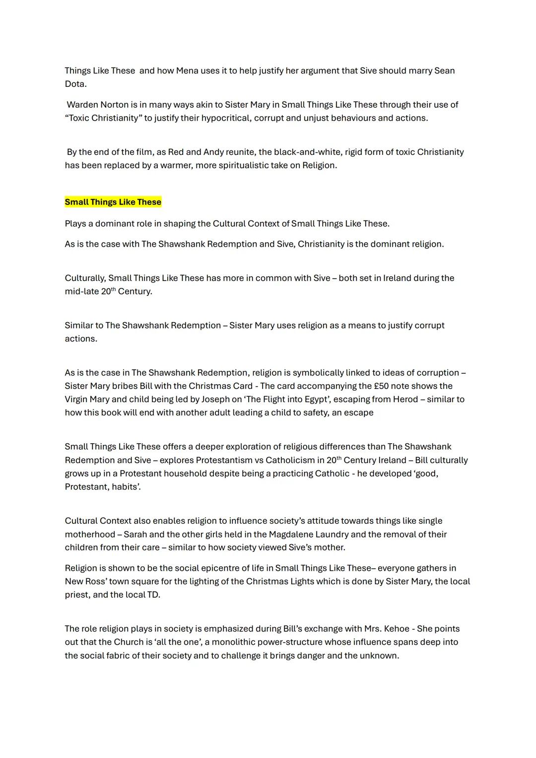 # Cultural Context - Comparative Study
Remember that this mode refers to the world of each of your texts. Think about the place, time and
e