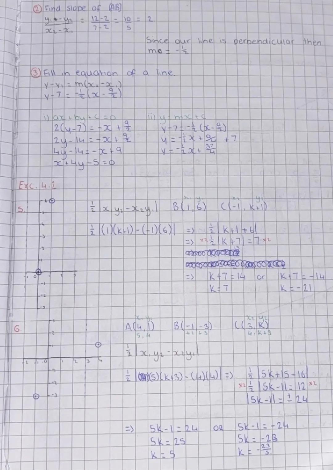 # Area of a Thangle
Exc. 4.2.
Formula: /xyz-xzy!!
Using the formula:
absolute value.
O Every thangle has 3 points
-we must firstly move on